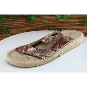 Muk-Luk Sz 10 M‎ Pink Slide Fabric Women Sandals